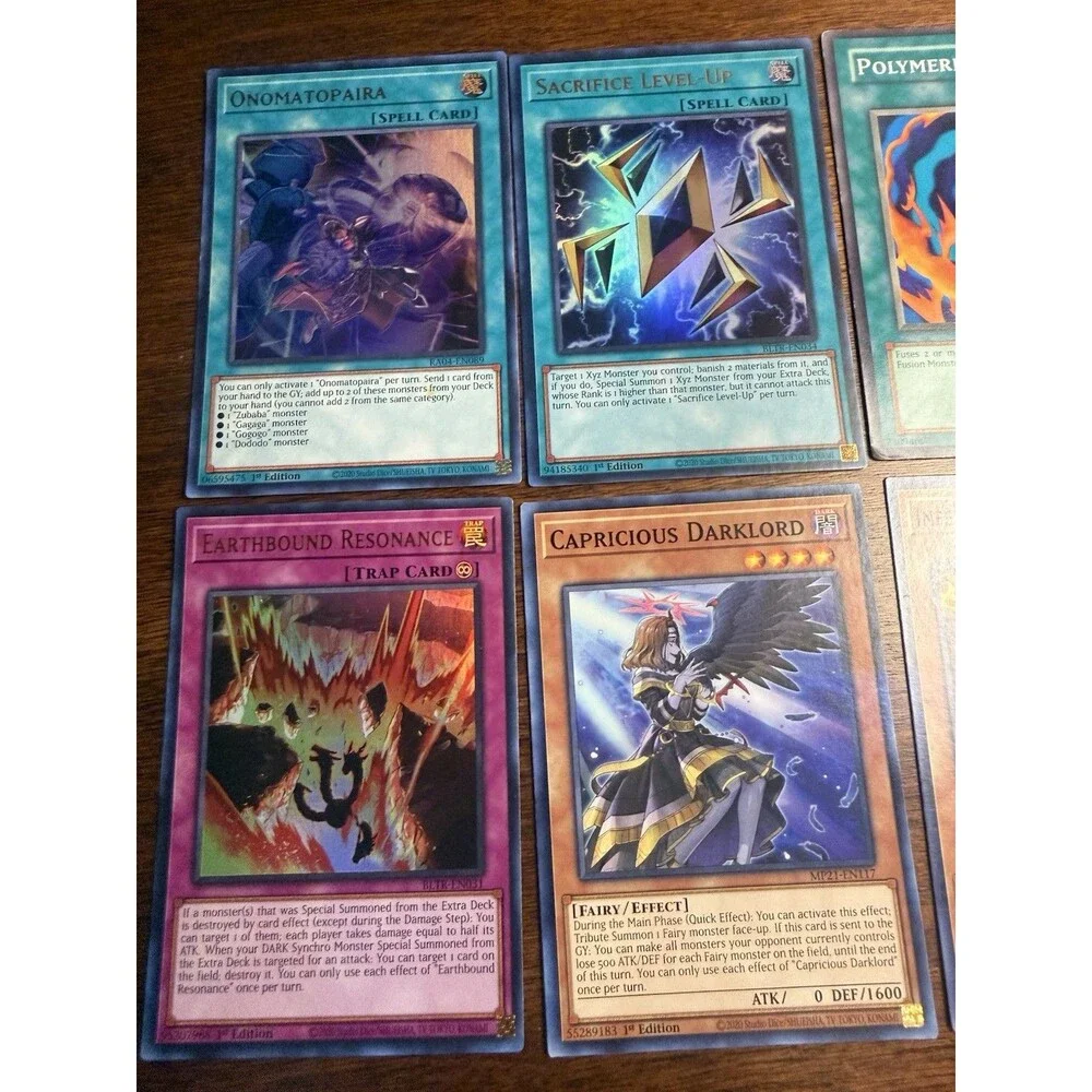Yu-Gi-Oh! Card Lot 2 Of 8 Cards - Sacrifice Level-Up Darklord 1st Ed Variety